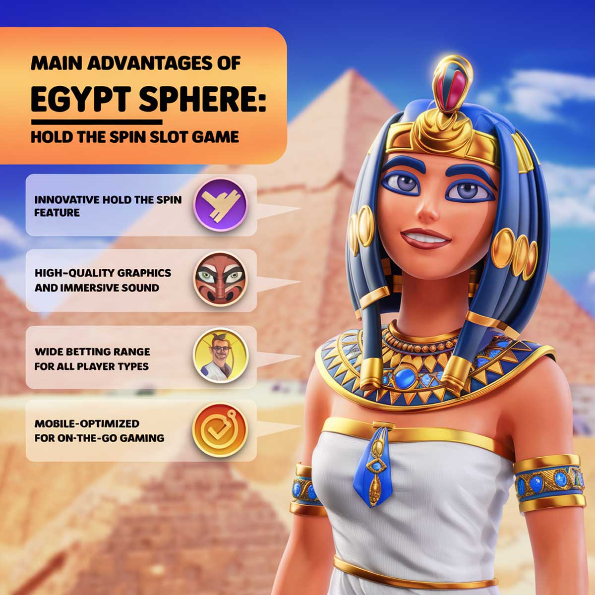 Egypt Sphere: Hold the Spin slot game main features